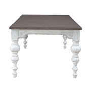 River Place Rectangular Leg Table in Riverstone White & Tobacco image