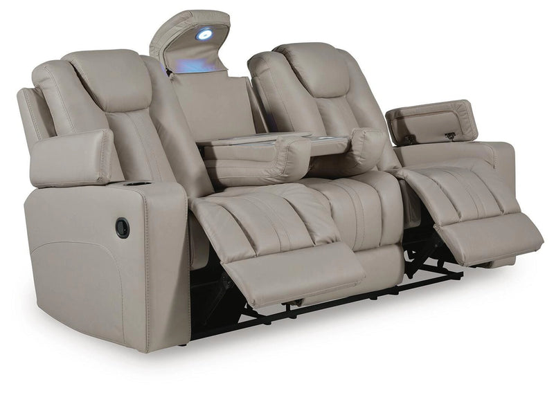 Next Move Reclining Sofa with Drop Down Table