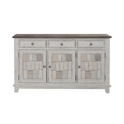 River Place Accent Server in Riverstone White & Tobacco image