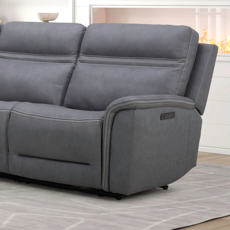 Cooper R Arm Recliner P3 & ZG - Blue Gray image