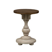 Morgan Creek Chair Side Table in Antique White image