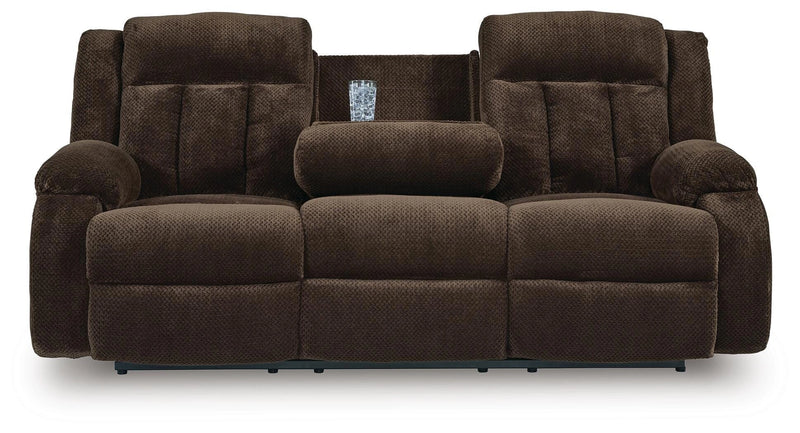 Greely Bend Power Reclining Sofa with Drop Down Table