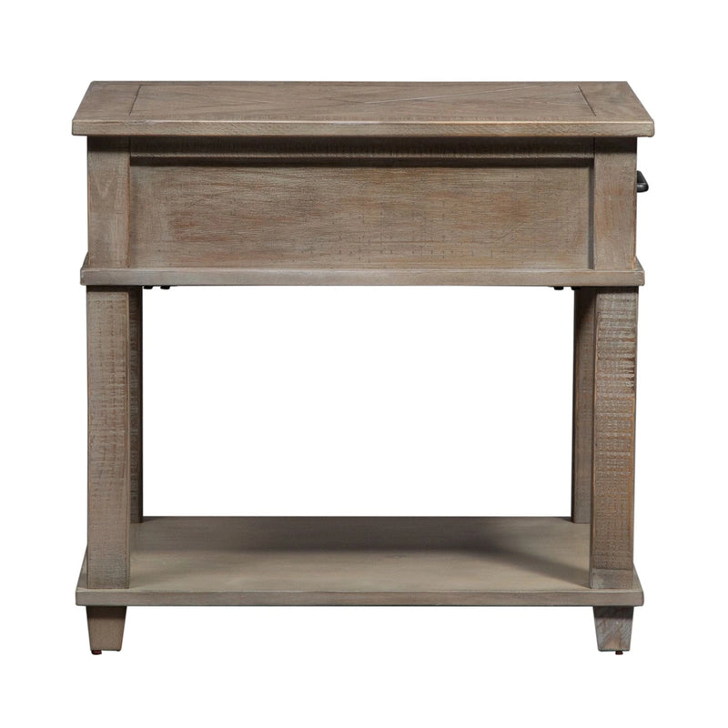 Parkland Falls End Table in Weathered Taupe image