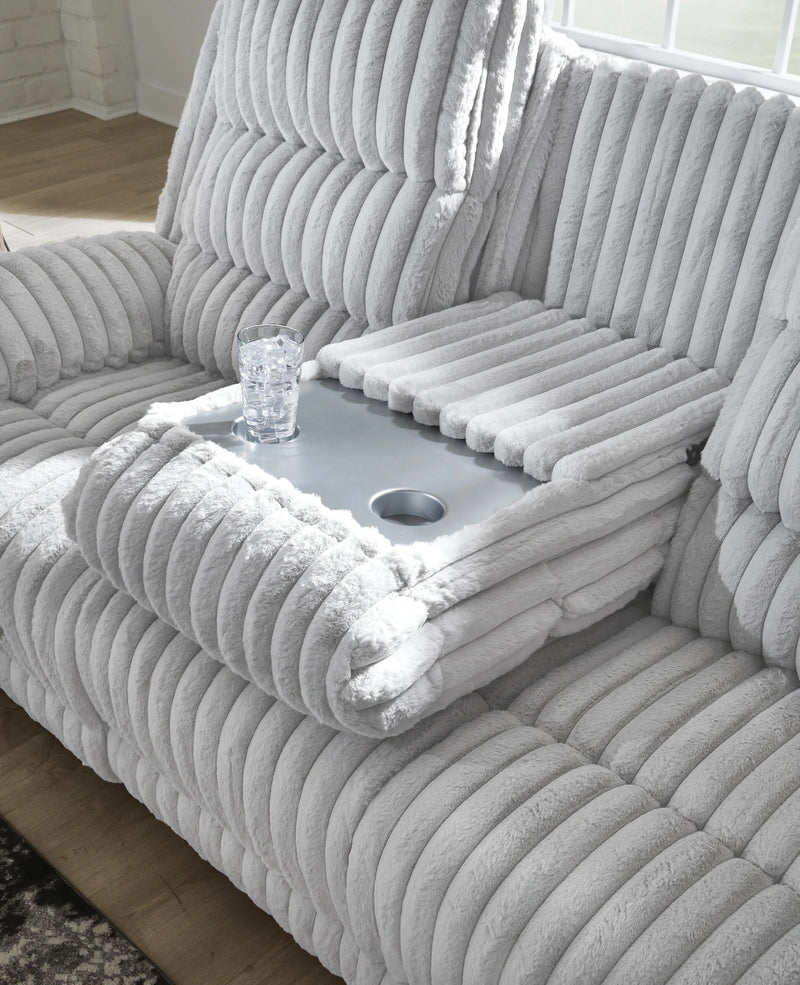 Technique Power Reclining Sofa with Drop Down Table