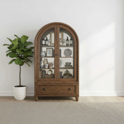 Americana Farmhouse Arched Display Cabinet image