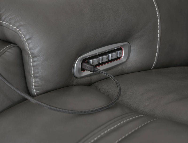 5Z-Harrenhurst Power Reclining Sectional Loveseat