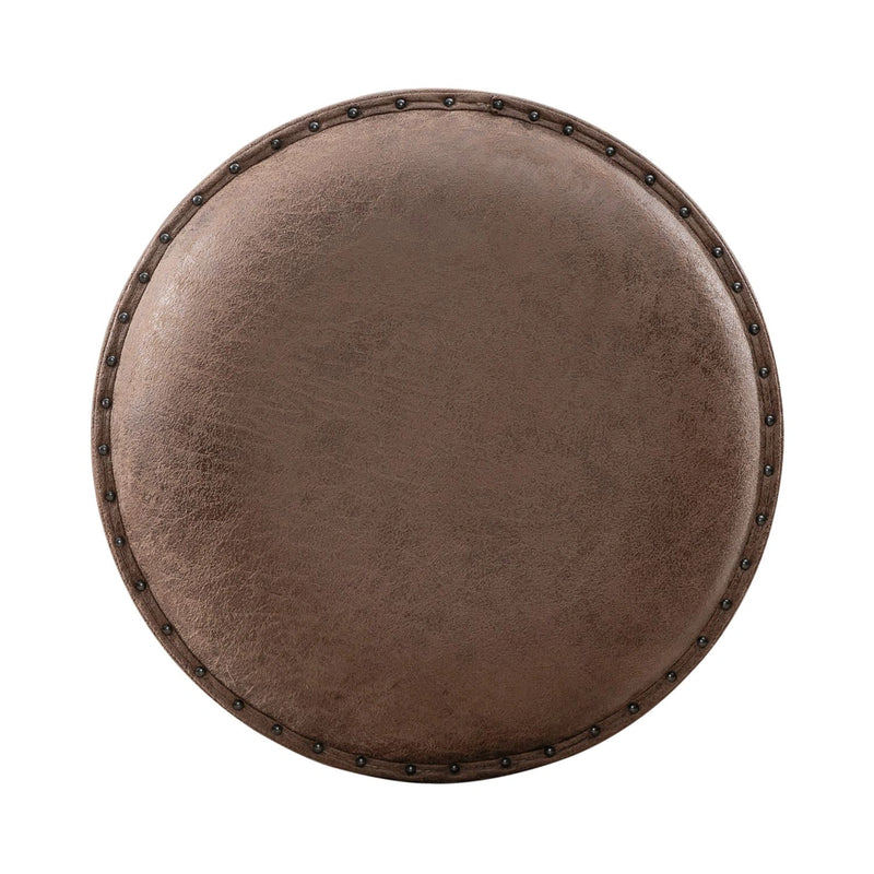 Paradise Valley Upholstered Console Stool (RTA) in Saddle Brown image