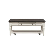 Allyson Park Rectangular Cocktail Table in Wirebrushed White image