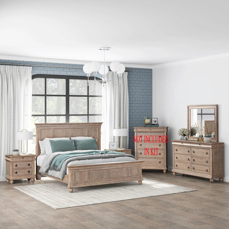 Rustic Traditions Panel Bed, Dresser & Mirror, Night Stand image
