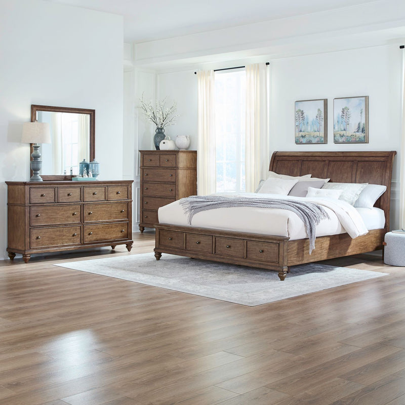 Twin Lakes Queen Storage Bed, Dresser & Mirror, Chest image