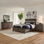 Twin Lakes Queen Storage Bed, Dresser & Mirror, Night Stand image