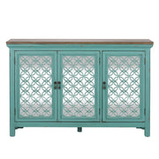 Kensington 3 Door Accent Cabinet in Turquoise image
