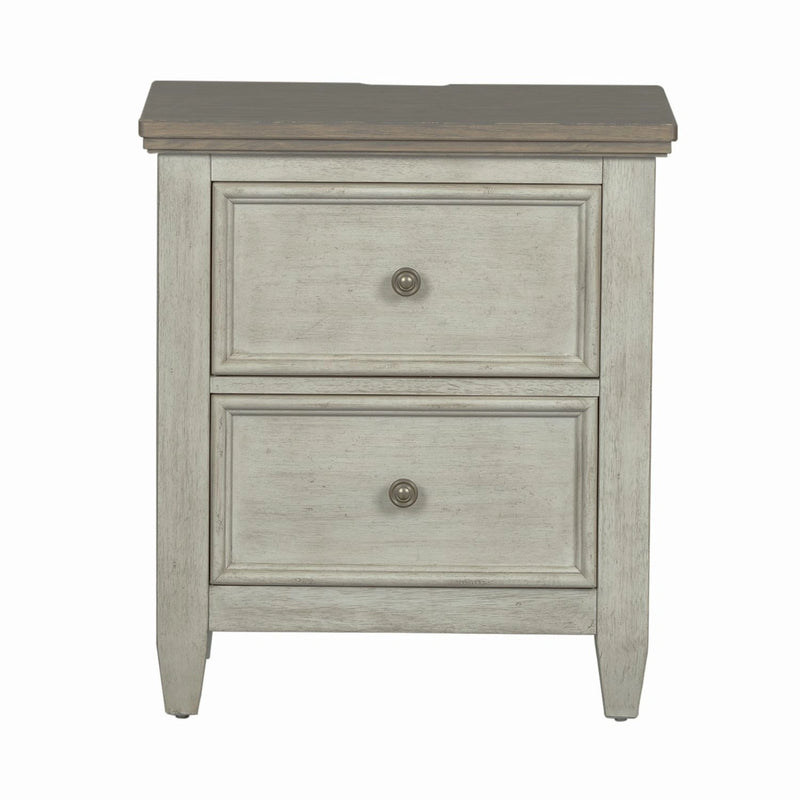 Heartland 2 Drawer Nightstand w/ Charging Station in Antique White image