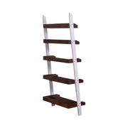Farmhouse Leaning Bookcase in White/Oak image
