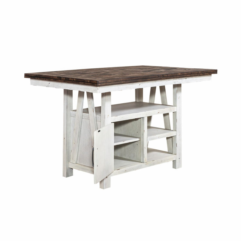 Farmhouse Gathering Table in White/Oak image