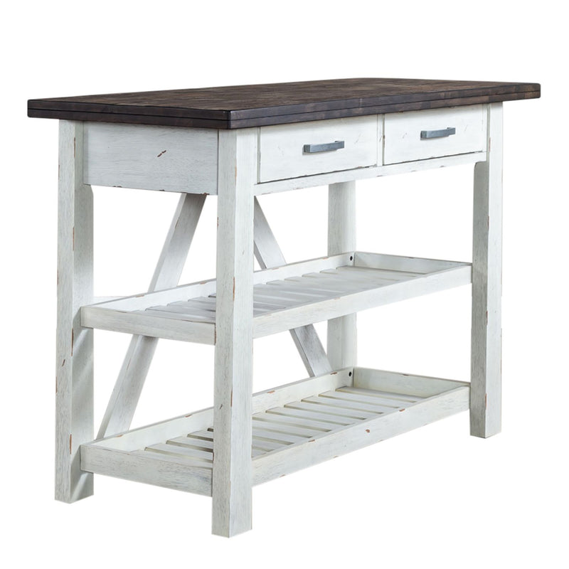 Farmhouse Server in White/Oak