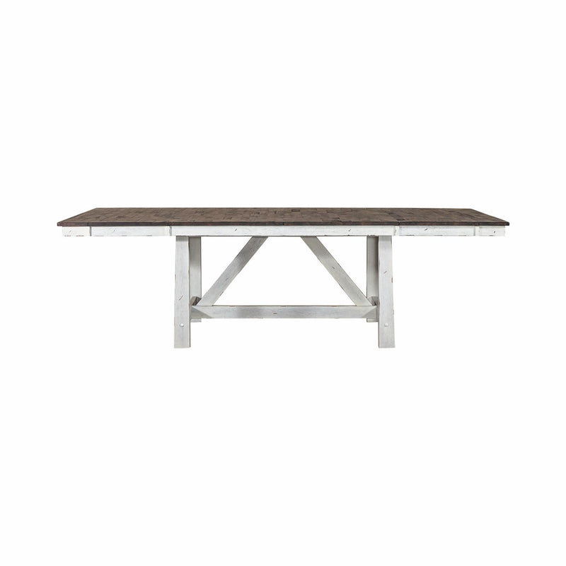 Farmhouse Trestle Table in White image