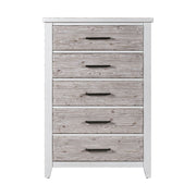 Backroads Drawer Chest in Weathered White/Parchment Brown image