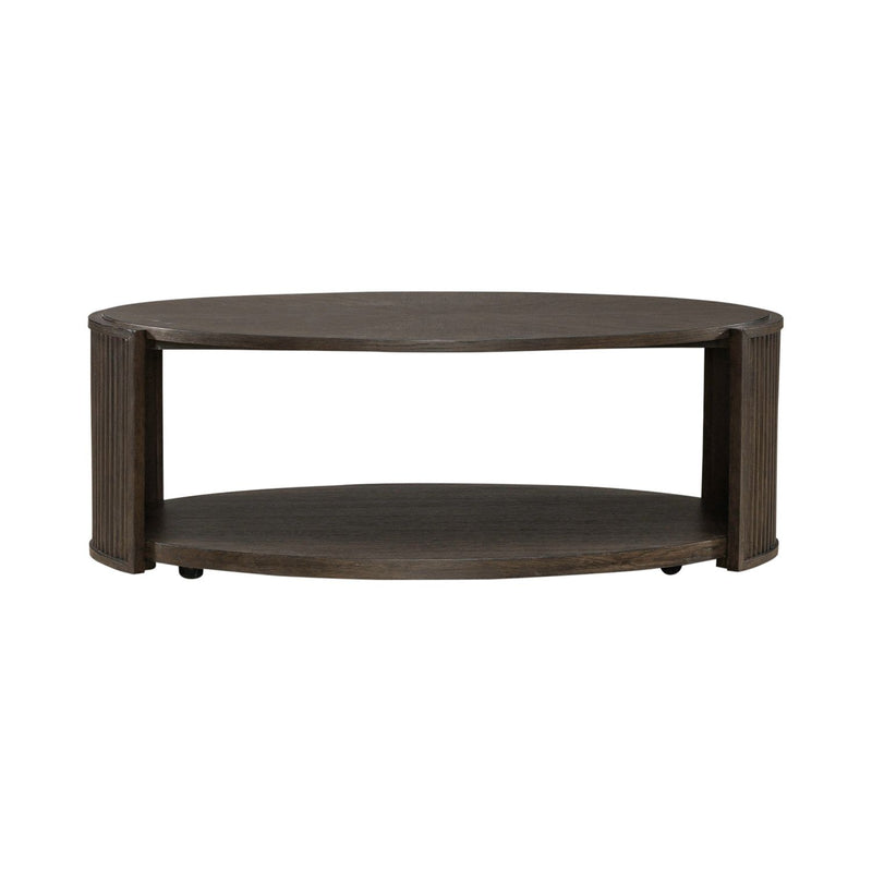City View Oval Cocktail Table in Coffee Bean image