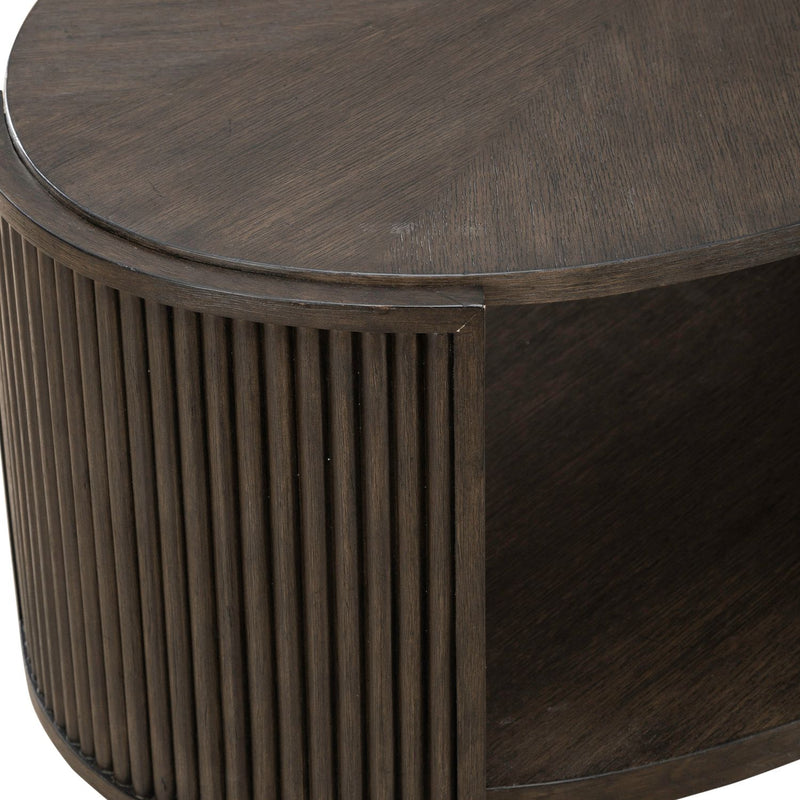 City View Oval Cocktail Table in Coffee Bean image
