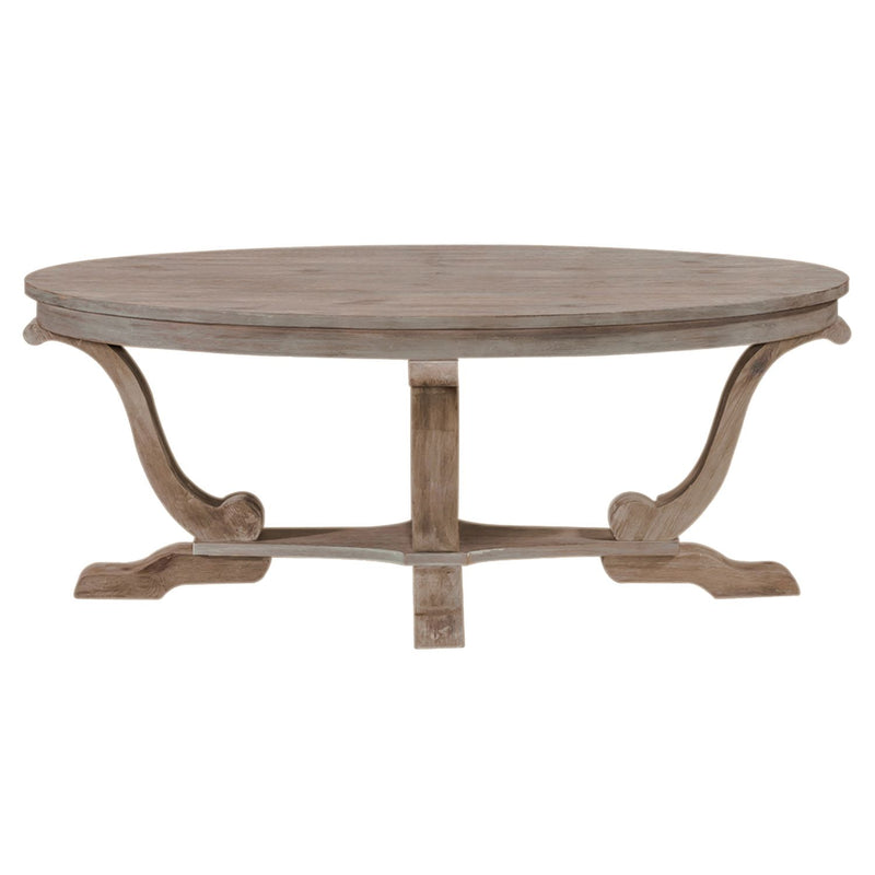 Greystone Mill Oval Cocktail Table in Stone White image
