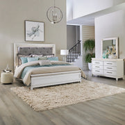 Reflections King Uph Bed, Dresser & Mirror image