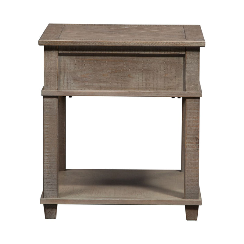 Parkland Falls End Table in Weathered Taupe image