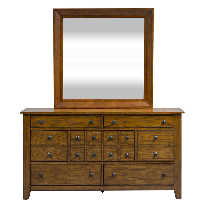 Grandpas Cabin King California Sleigh Bed, Dresser & Mirror, Chest, Night Stand