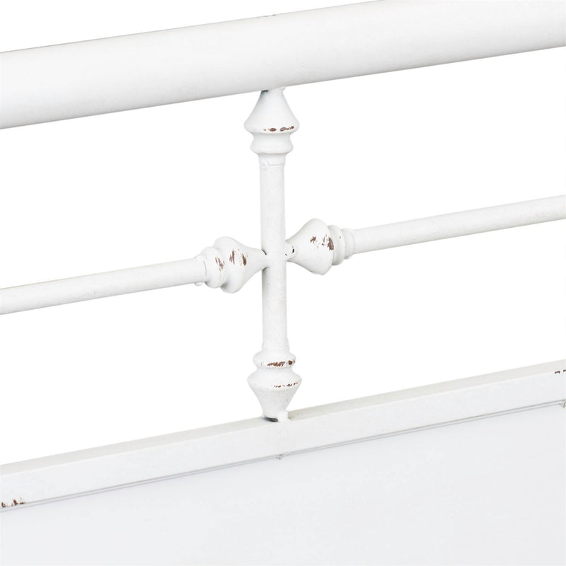 Vintage Series Twin Metal Bed in Antique White