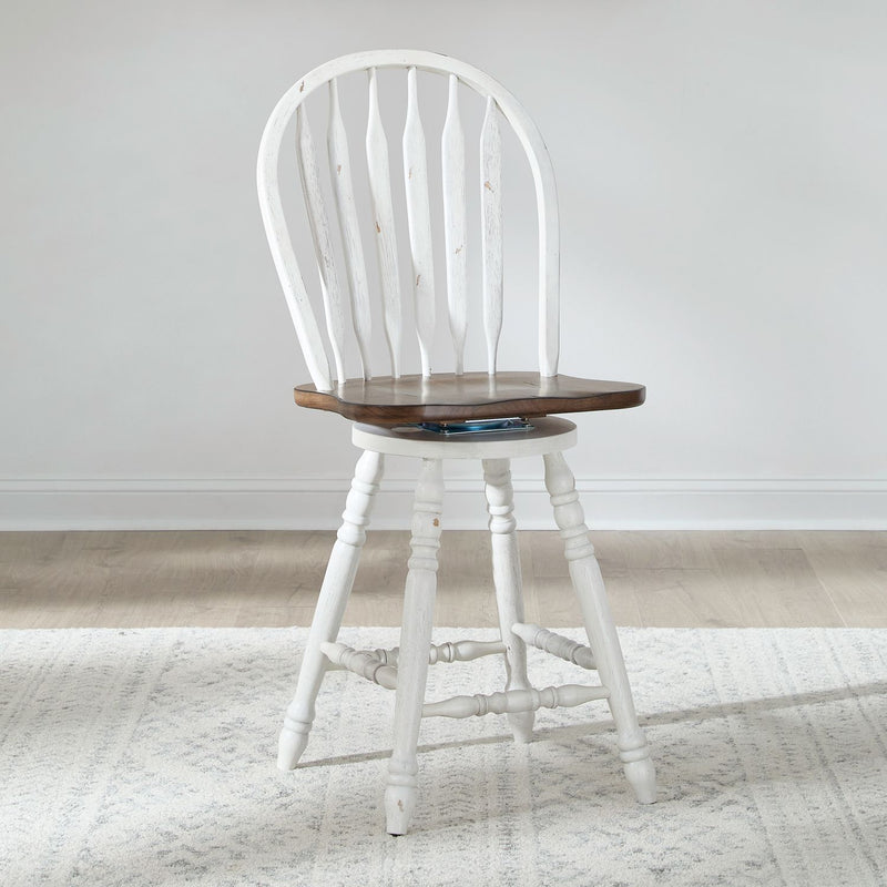 Carolina Crossing Windsor Swivel Counter Chair - White image