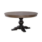Americana Farmhouse Single Pedestal Table Base- Black image