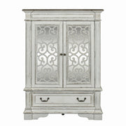 Abbey Park Mirrored Door Chest in Antique White image