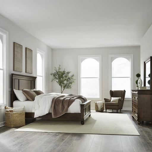 Rustic Traditions King California Panel Bed, Dresser & Mirror image