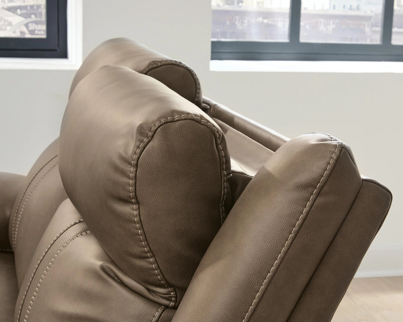 Max-Media Power Reclining Sectional Loveseat with Audio Console