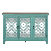 Kensington 3 Door Accent Cabinet in Turquoise image