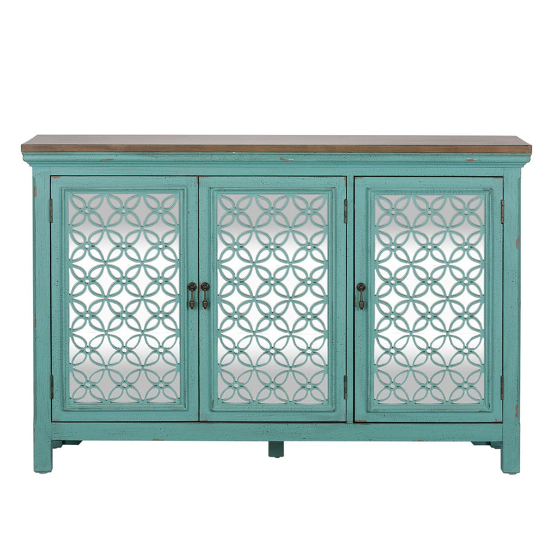 Kensington 3 Door Accent Cabinet in Turquoise image