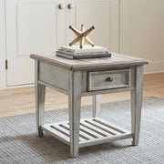 Heartland Drawer End Table in Antique White image