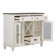 Allyson Park Buffet in White with Charcoal image
