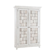 River Place Armoire in Riverstone White and Tobacco image