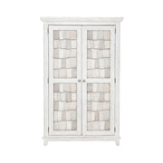 River Place Armoire in Riverstone White and Tobacco image