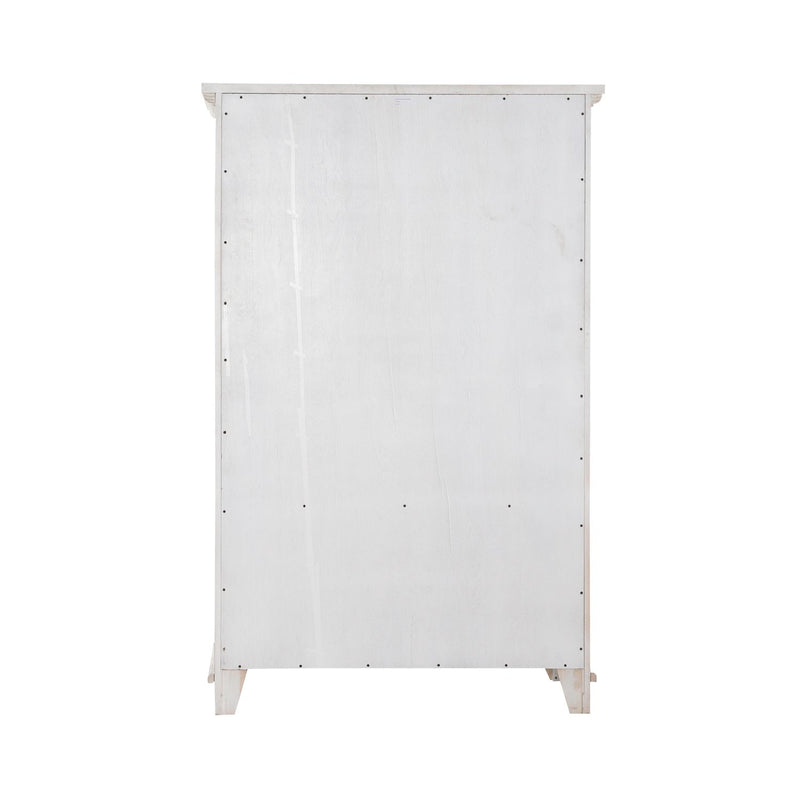 River Place Armoire in Riverstone White and Tobacco image