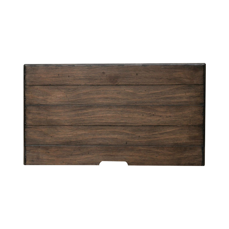 River Place 3 Drawer Nightstand with Charging Station in Riverstone White and Tobacco image