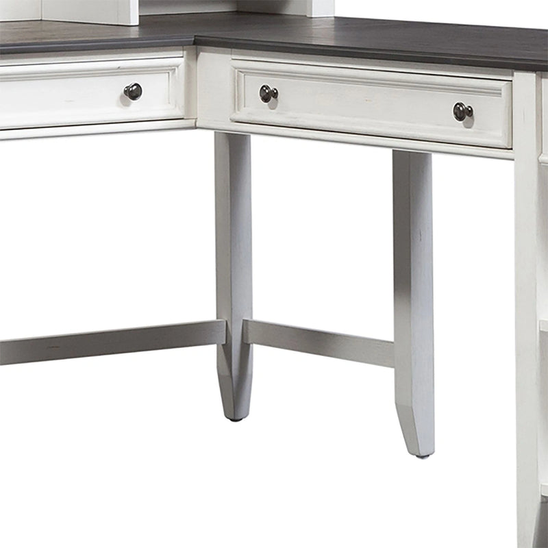 Allyson Park Right Turn Writing Desk in Wirebrushed White image