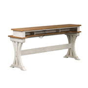 Farmhouse Reimagined Console Bar Table in Antique White image