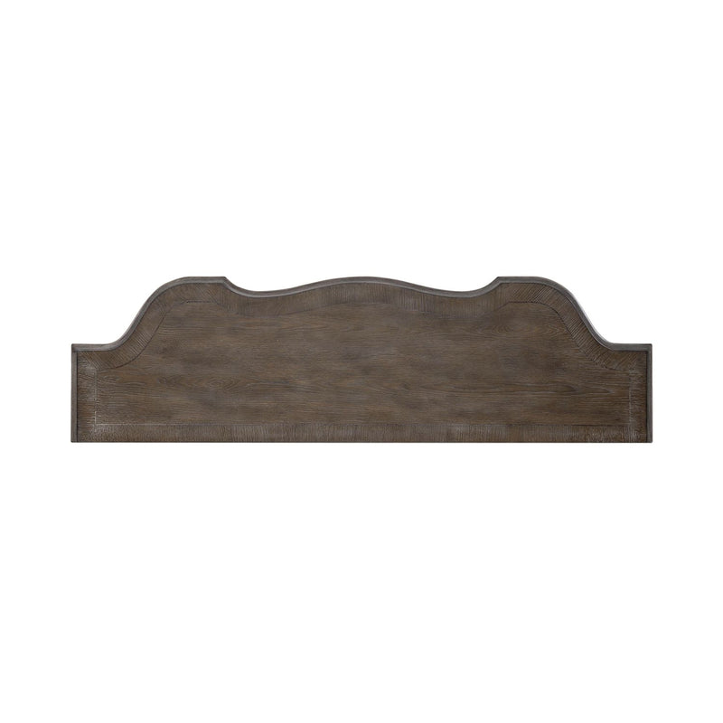 Magnolia Manor 56 Inch Hall Console Table in Antique White Base w/ Weathered Bark Tops image