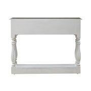 Magnolia Manor Hall Console in Antique White & Weathered Bark EST SHIP TIME APPX 4 WEEKS image