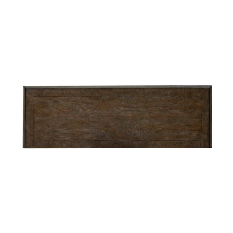 Magnolia Manor Hall Console in Antique White & Weathered Bark EST SHIP TIME APPX 4 WEEKS image