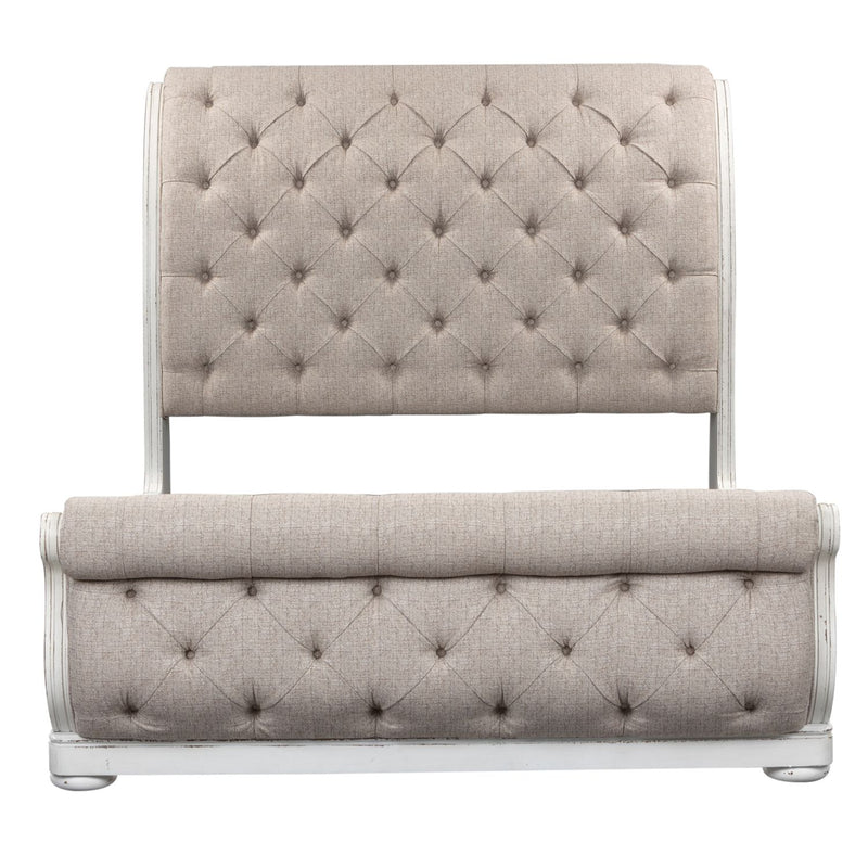Magnolia Manor King Uph Sleigh Bed, Dresser & Mirror, Chest