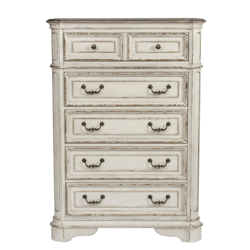 Magnolia Manor Queen Panel Bed, Dresser & Mirror, Chest, Night Stand