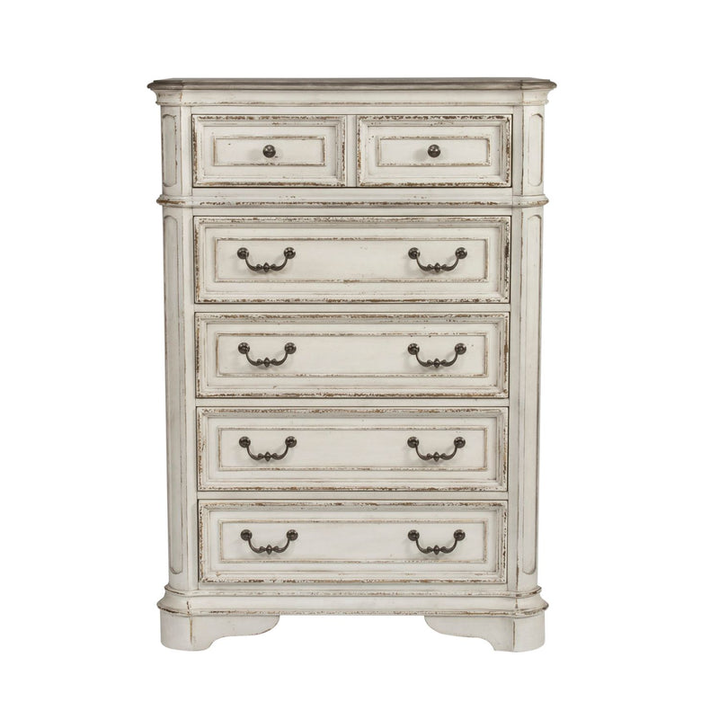 Magnolia Manor Queen Uph Bed, Dresser & Mirror, Chest